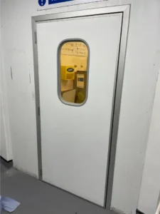 Hygiene-Focused Personnel Door Replacement 1 Hygiene door replacement for food manufacturing site
