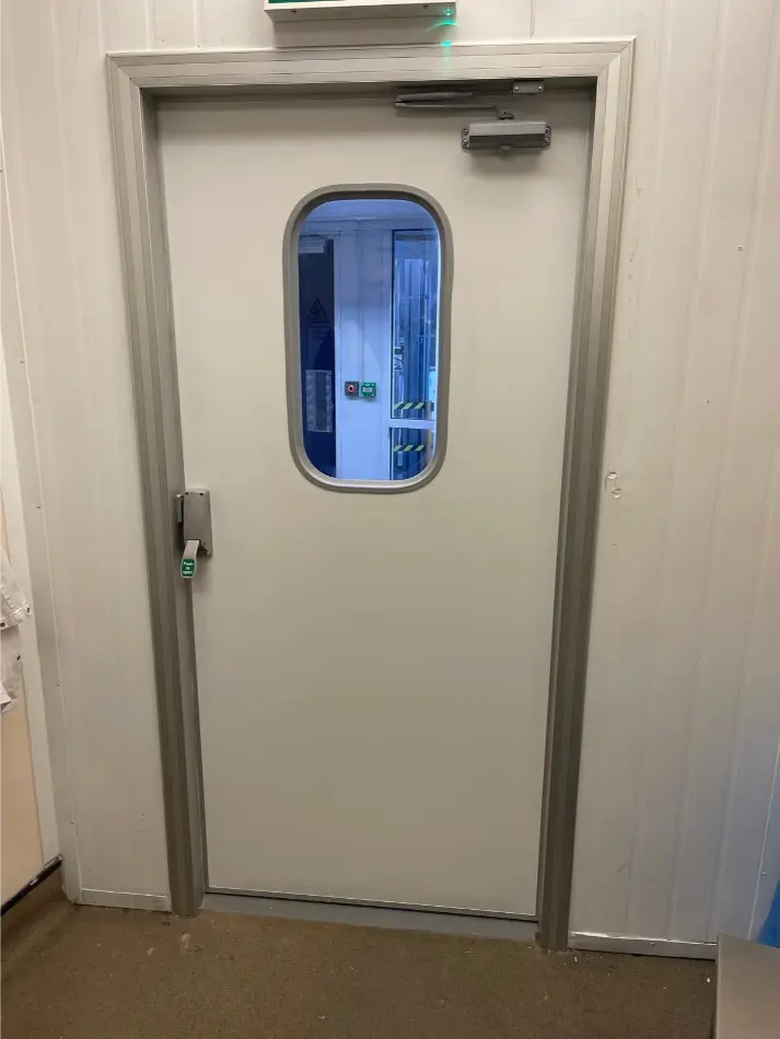 Hygiene-Focused Personnel Door Replacement 2 Hygiene door replacement for food manufacturing site